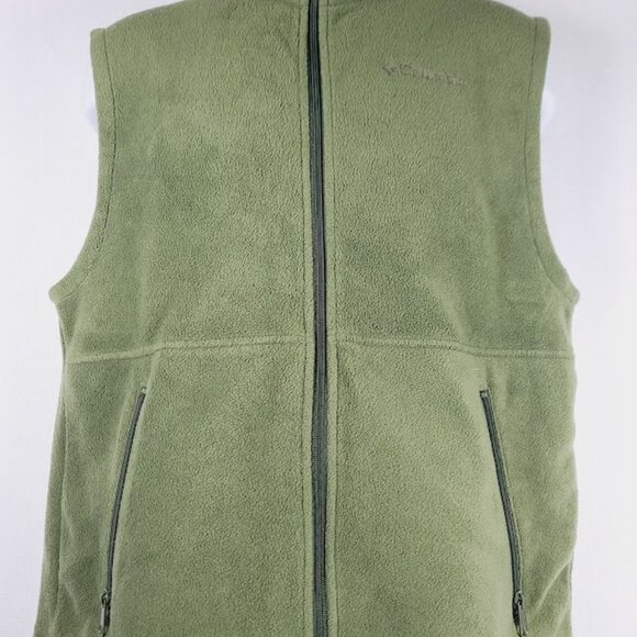 Columbia Men's Green Steens Mountain Sleeveless Winter Fleece Vest Size M - Picture 2 of 6